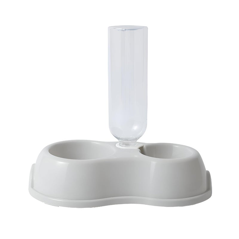 Refill Tube Bowl - Plastic double-layer dish designed to thwart deformation and odor, with an integrated water refill tube for easy hydration and feeding, available across multiple colors.