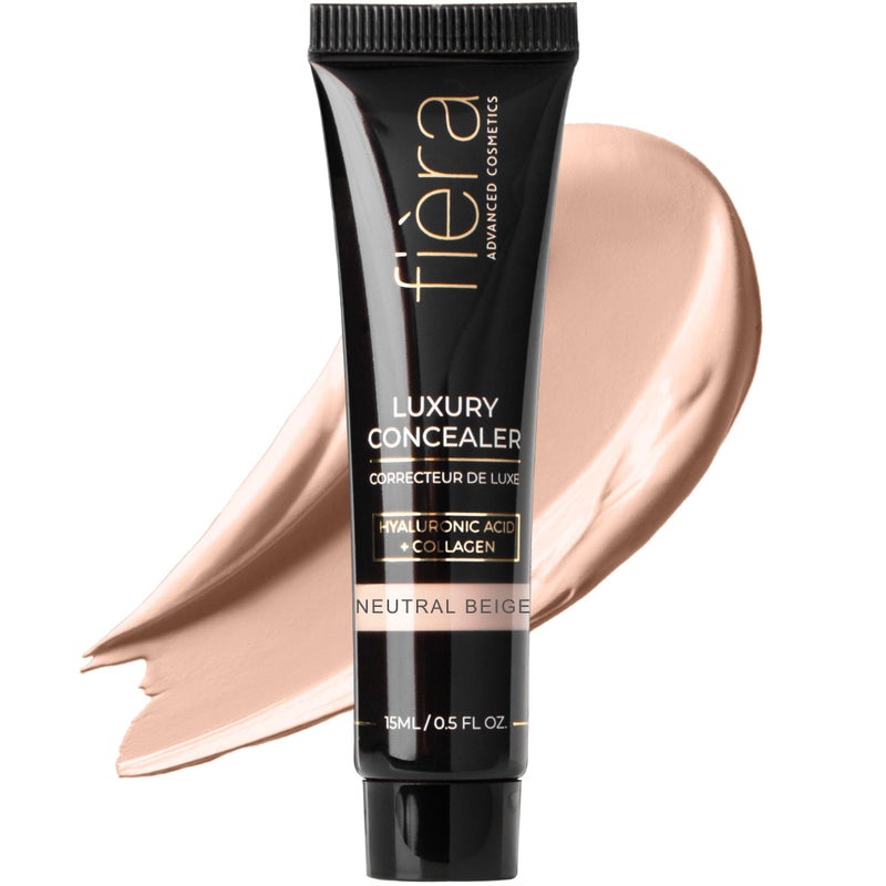 Fira Luxury Concealer  Foundation with AntiAging Ingredients  Full Coverage for Dark Circles Wrinkles Fine Lines and Spots AllDay Wear For Mature Skin  Neutral Beige 05 FL OZ  15 ML