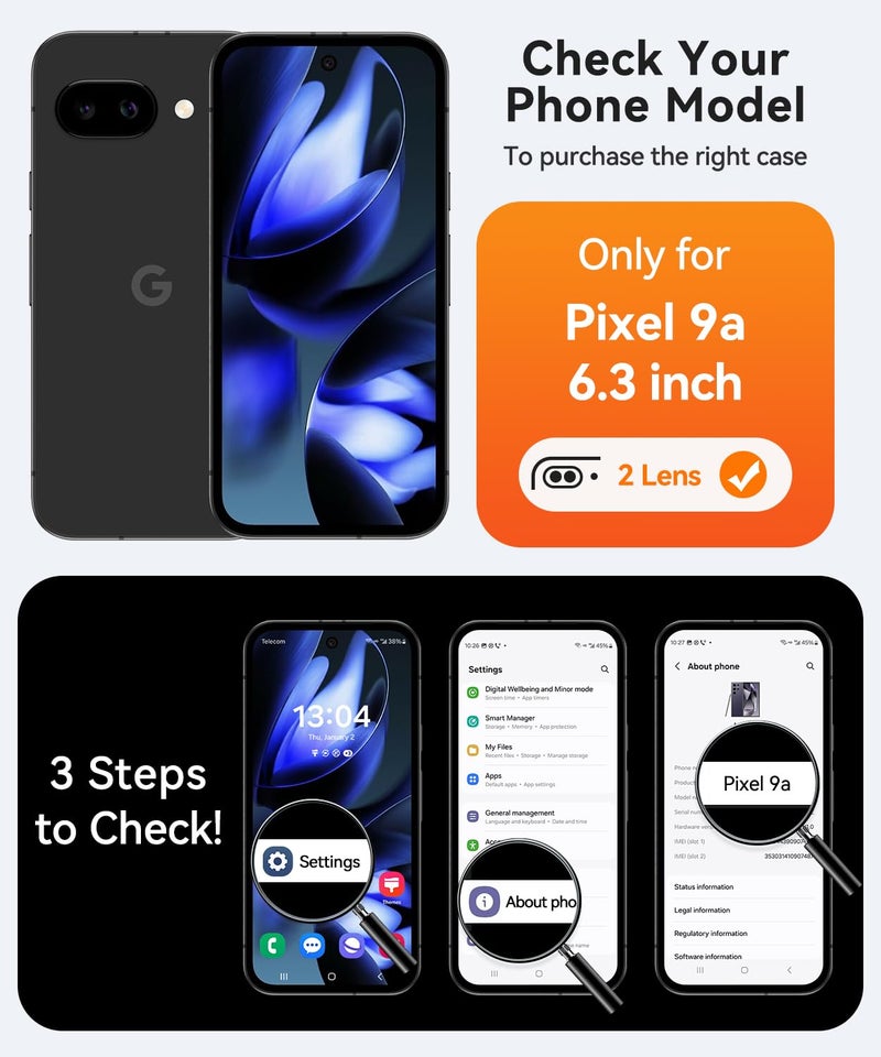 CANSHN Magnetic Compatible with Google Pixel 9a Case(6.3 Inch), Upgraded [Full Camera Protection] [Compatible with Magsafe] [Translucent Matte] Shockproof Protective Phone Case Cover,Deep Purple - Image 2