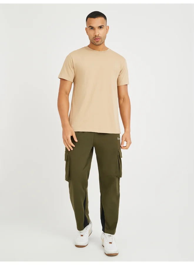 ستايلي Styli Solid Short Sleeve Crew Neck T-Shirt