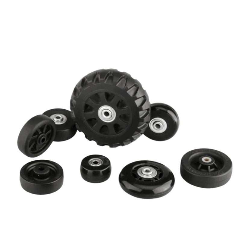 Universal Suitcase Replacement Wheels 4 Pairs 63mm PU Mute Swivel Repair Accessory - Image 2