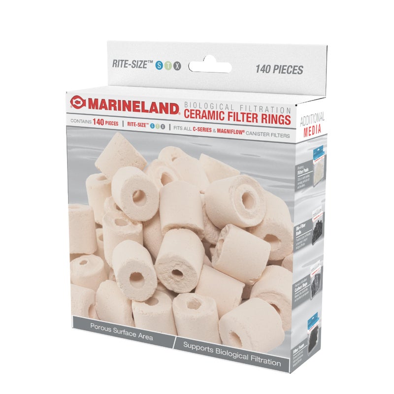 Marineland Ceramic Filter Rings, 140 Count, Support Biological Aquarium Filtration, Rite-Size S, T and X, Fit All C-Series and Magniflow Canister Filters - Image 3