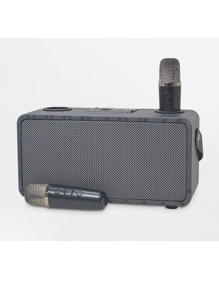 Magic Star Magic Star Pulz Mini Karaoke WJ-A810 with 2 Wireless Microphones - Grey  - Image 1