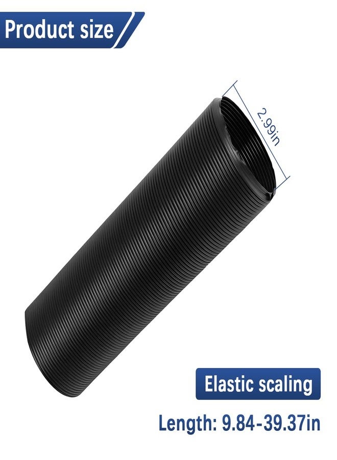 Bittwee 3 Inch Car Cold Air Intake Pipe, Adjustable Cooling Air Intake System Hose with Length from 10" to 40", Automotive Flexible Turbo Inlet Tube Pipe, Compatible with Most Vehicle - Image 2