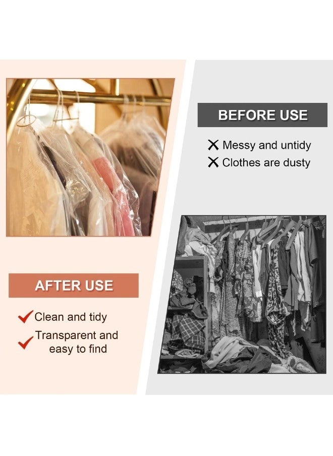 Generic - Transparent disposable clothes dust bag, dry cleaning clothes cover, suitable for clothing shops and dry cleaners (60*90 cm) - Image 1