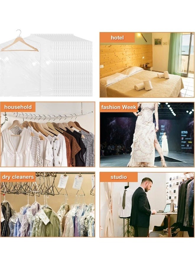 Generic - Transparent disposable clothes dust bag, dry cleaning clothes cover, suitable for clothing shops and dry cleaners (60*90 cm) - Image 1