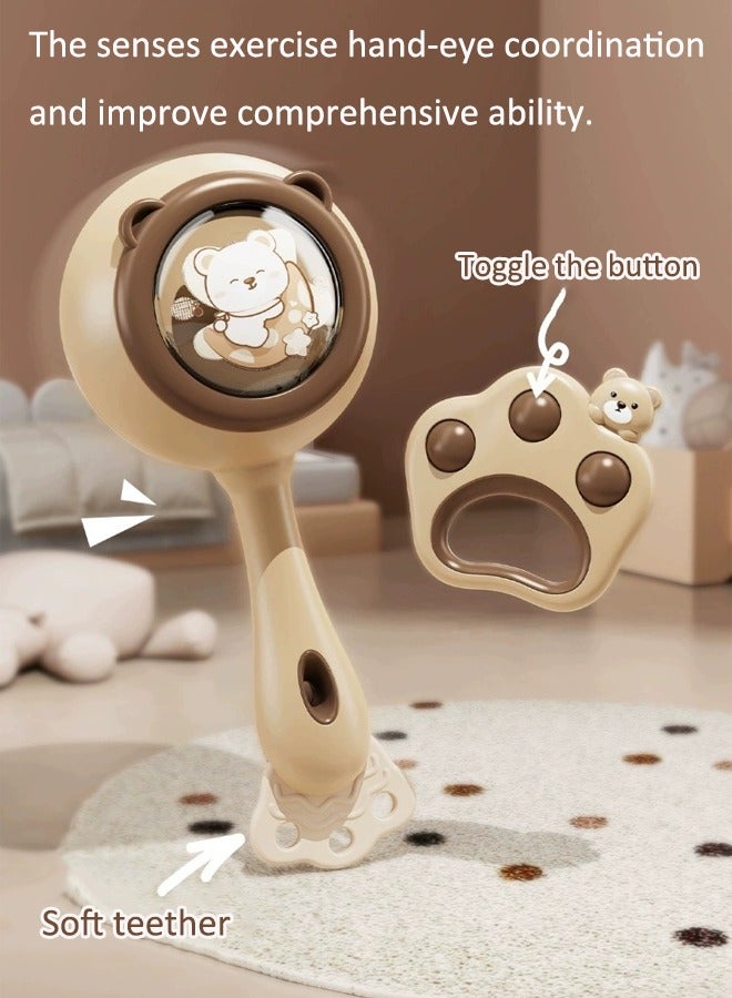 6pcs Rattle playset Infant early education musical instruments Hand clapping drum toys Rattle toys Odorless and non-toxic Can be bitten Early education music enlightenment - Image 4