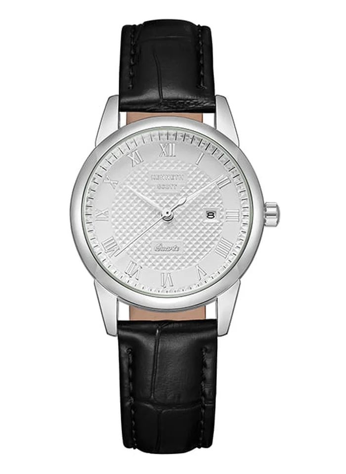 KENNETH SCOTT Kenneth Scott K23530-SLBW Women's Analog Display Watch & Leather Strap Black