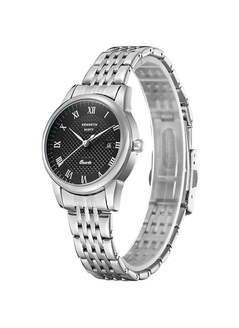 KENNETH SCOTT Kenneth Scott K23530-SBSB Women's Analog Display Watch & Stainless Steel Strap Silver