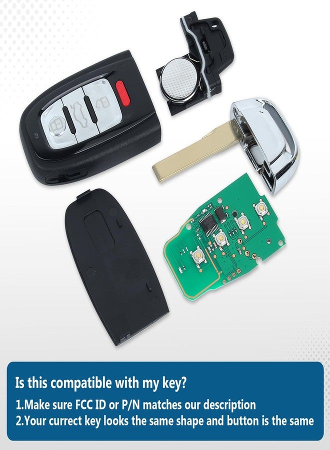 Keyecu Replacement Smart Prox Keyless Entry Remote Key Fob for Audi A4 A5 Q5 2010 2011 2012 2013 2014 2015 2016 (Not Work with Comfort Access) - Image 3