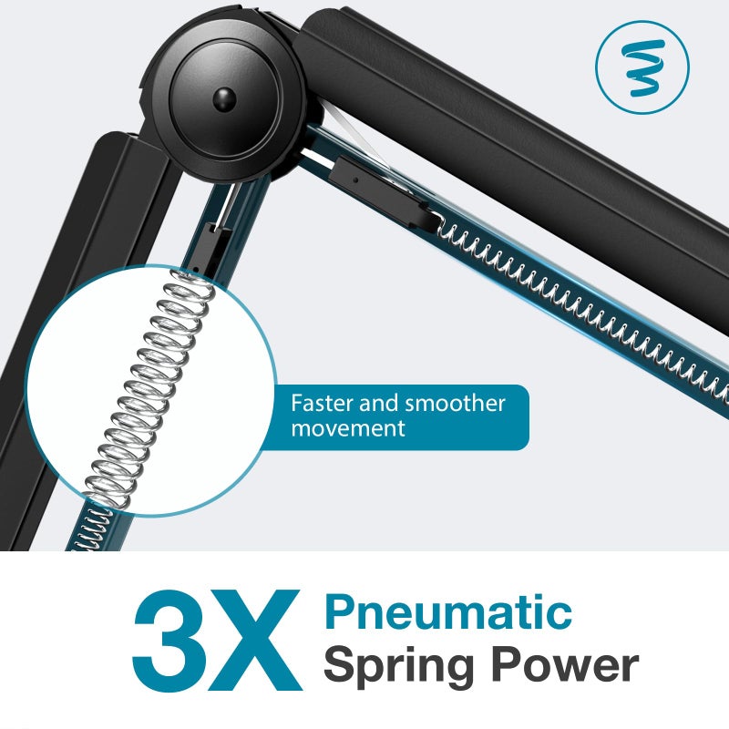 InnoGear Microphone Boom Arm, Mic Stand Desk with Cable Management Microphone Arm Stand for HyperX QuadCast SoloCast Blue Yeti Snowball Fifine Shure SM7B - Image 4