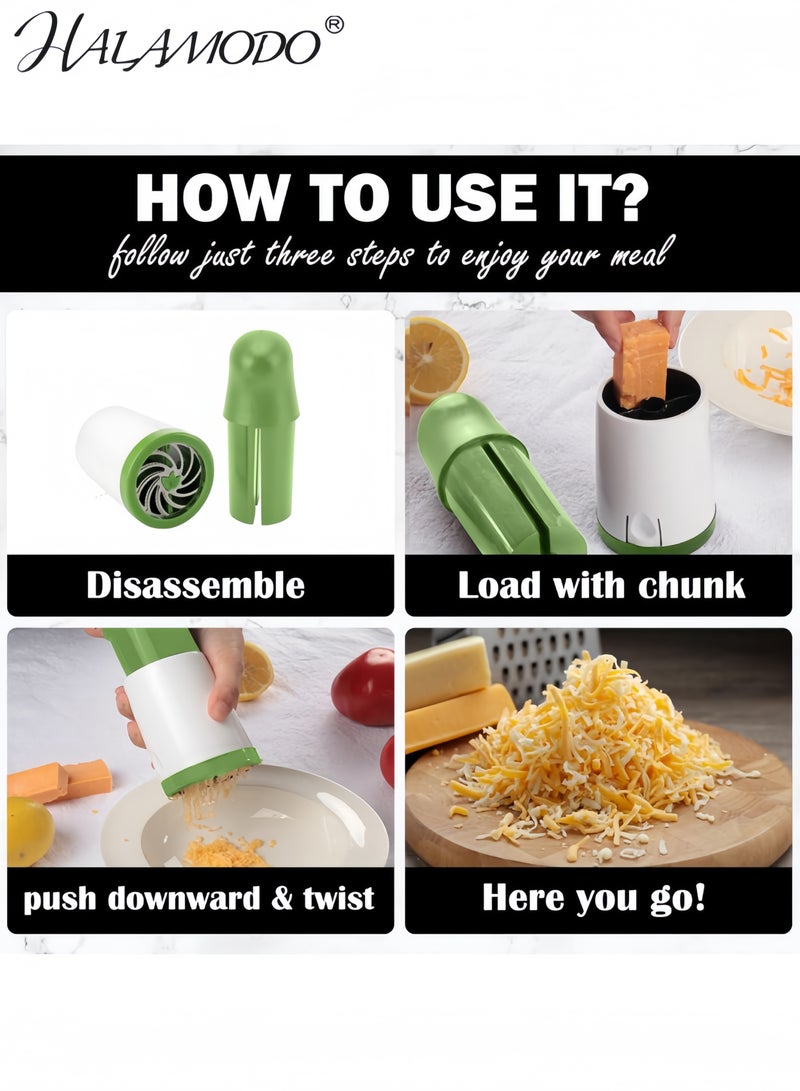 هالامودو كسارة أعشاب وتوابل من الفولاذ المقاوم للصدأ، أبيض وأخضر - Image 5