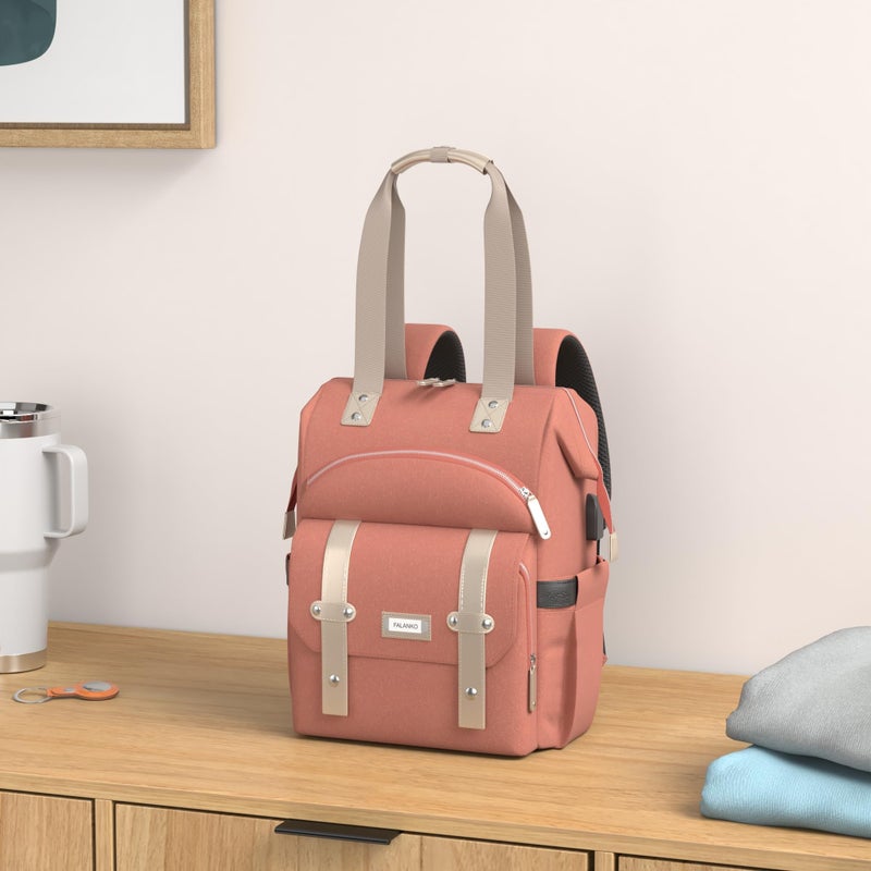 FALANKO Laptop Backpack for Women,College Work Teacher backpack for 15.6 Inch laptop with USB Charging Port,Travel Anti Theft Laptops Backpack RFID Anti Theft,Shoulder Purse Bags - Image 2
