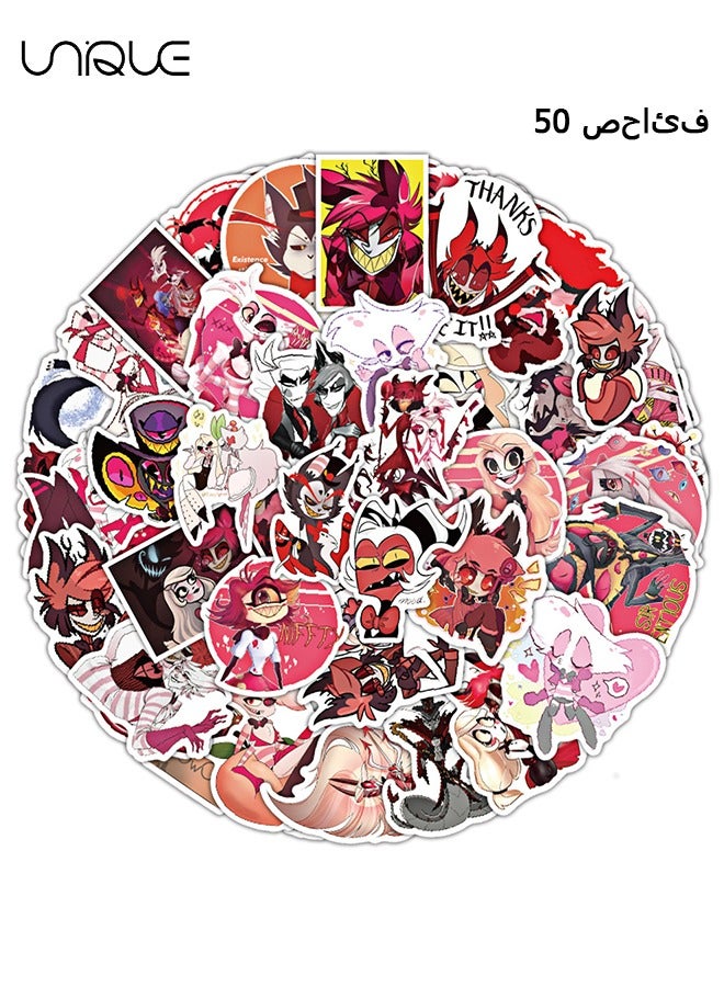 Unique 50 Pcs Anime Stickers，Vinyl Waterproof Stickers for Water Bottles Laptop Phone Computer Guitar, Gifts for Teens, Girls, Fans - Image 1