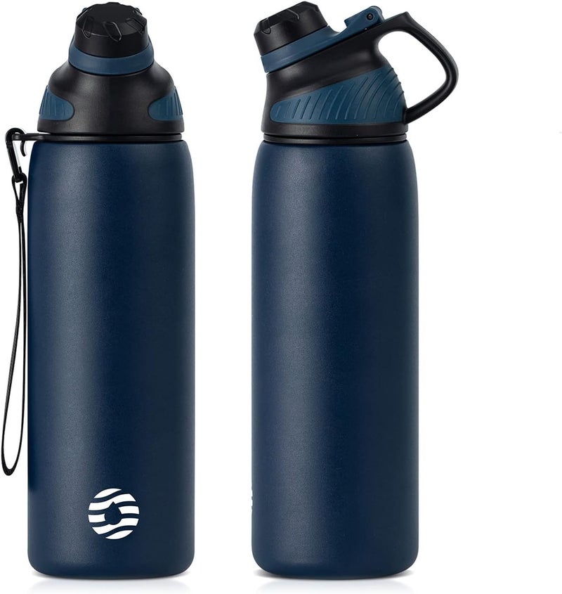 FjBottle Stainless Steel Water Bottle 600ml/800ml/1L with Magnetic Lid, Insulated Water Bottle BPA Free Work Travel - Image 1