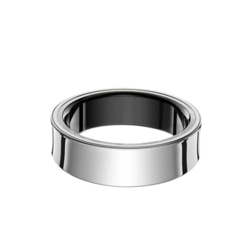 Health fitness tracking smart ring for daily wear, titanium alloy body, silver finish, waterproof with 220mAh battery and Type-C charging - Image 3