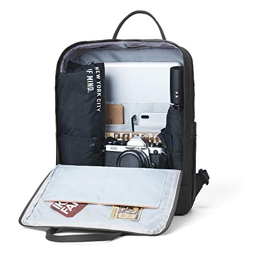 KALIDI Casual Laptop Backpack 15 Inches Classic Camping Rucksack Travel Outdoor Square Daypack College Hiking Gym Bag, Black - Image 3