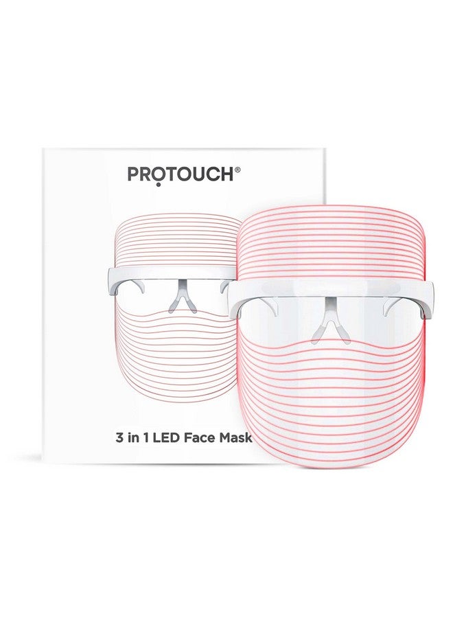 PROTOUCH 3 in 1 LED Face Mask | For Glowing & Clear Skin | Anti Acne & Anti Ageing | Facial at home | For All Skin Type | For Men & Women (unisex) - Image 1