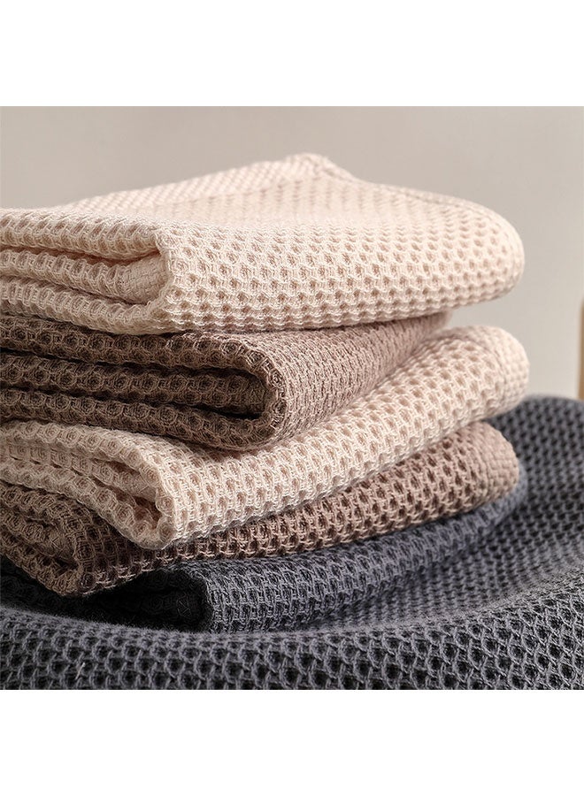 3 Pcs Waffle Dish Towels, Cotton Kitchen Towels, Super Soft Multi-Purpose Cleaning Rags, Absorbent Kitchen Dishcloths Set, Quick-Drying Cleaning Towel, Household Hand Towel Washcloths for Cleaning Dishes, Glasses & Countertops, 34×34 CM, Mixed Color - Image 3