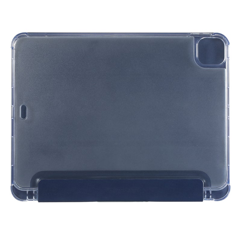 Tablet Protective Case: Blue Diamond Grain - Auto Sleep Wake Up Magnetic Induction Anti-fall Shockproof Slim Lightweight Cover With Tri-fold Stand Pencil Slot for Tablet Users - Image 3