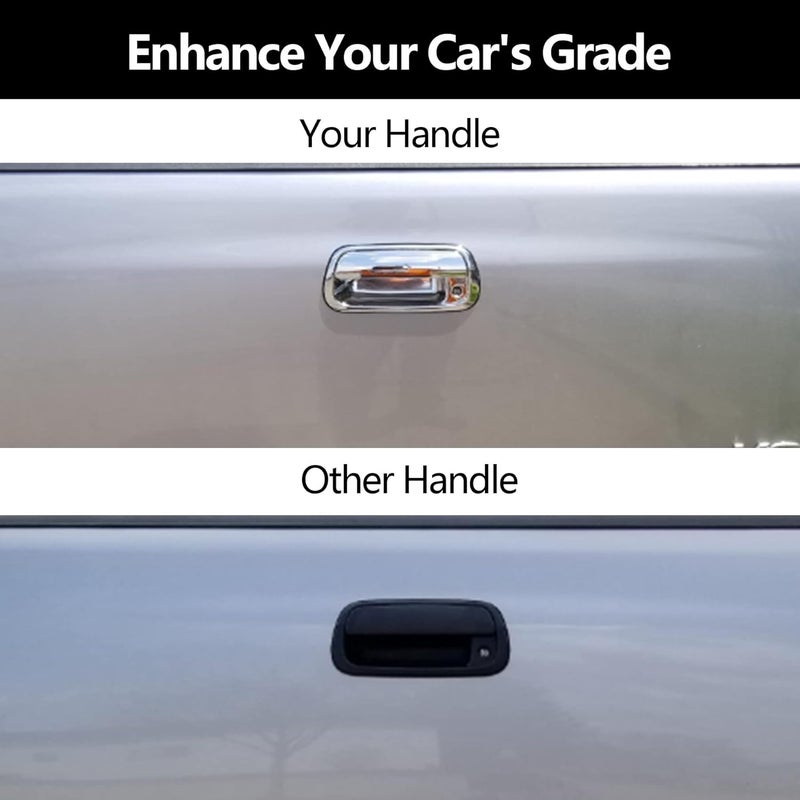 Gledewen Chrome Tailgate Handle for 2000-2006 Toyota Tundra with Keyhole - Image 5