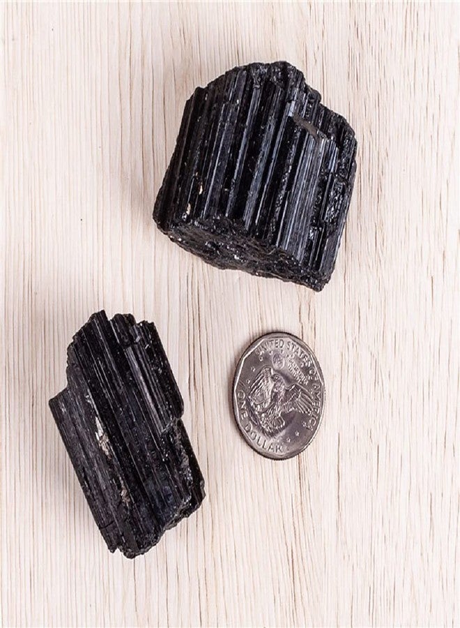 GEMTUB 500GM Black Tourmaline Raw Stone Natural Black Tourmaline Rough Stones Chunk Rock Gemstone for Reiki Healing Aura Cleaning Meditation Vastu Correction & Home Decoration (500 Grams) - Image 3