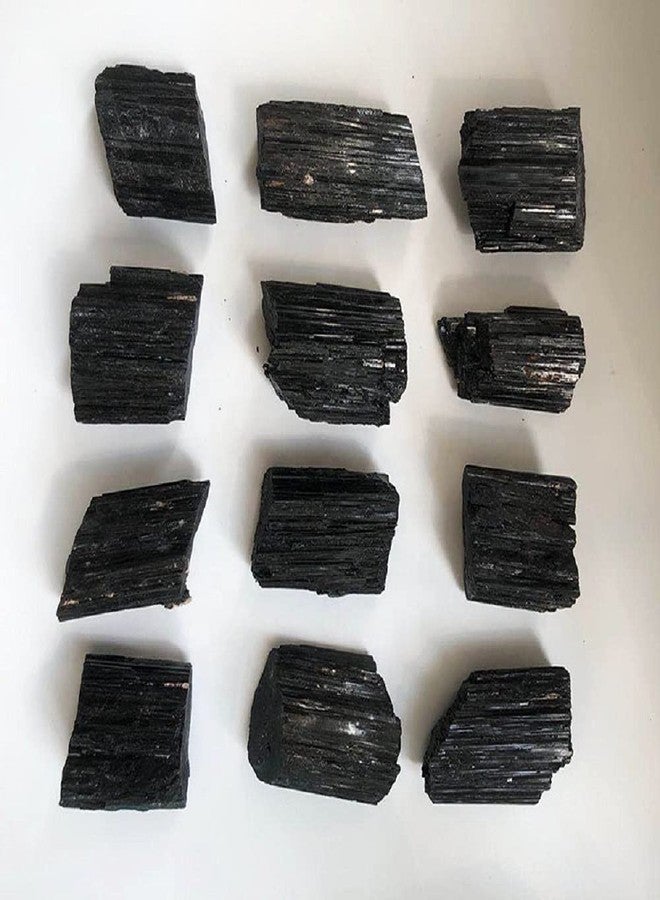 GEMTUB 500GM Black Tourmaline Raw Stone Natural Black Tourmaline Rough Stones Chunk Rock Gemstone for Reiki Healing Aura Cleaning Meditation Vastu Correction & Home Decoration (500 Grams) - Image 4