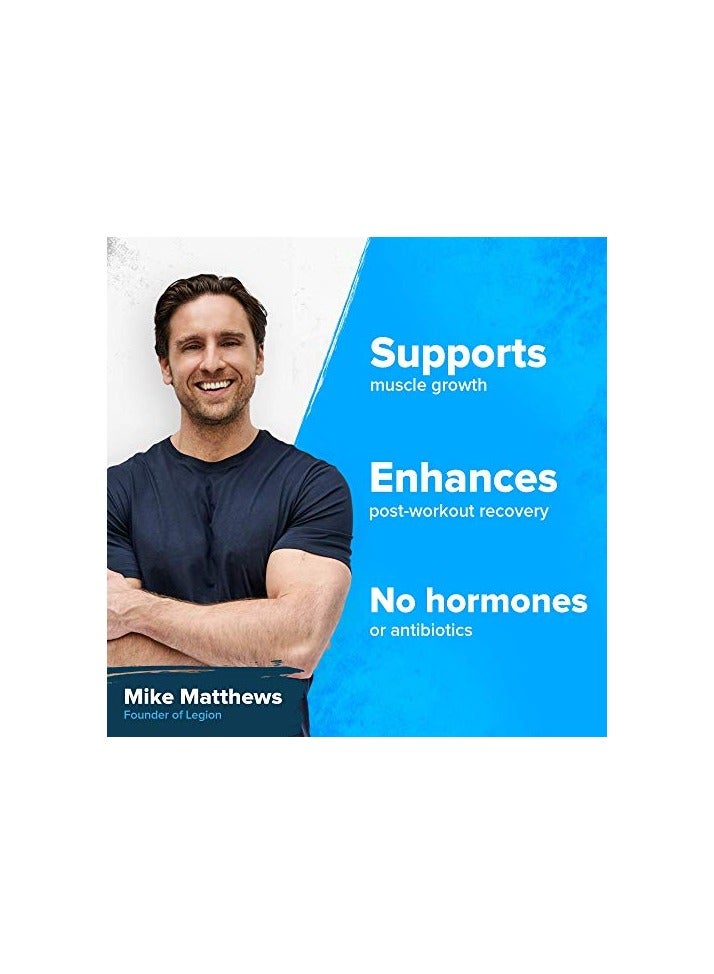 Legion Athletics Whey+ Protein Powder Grass Fed Whey Isolate Naturally Sweetened And Flavored No Added Sugars 22 Grams Per Serving 60 SERVINGS | DIETARY SUPPLEMENT | NET WT 1734 G / 61.0 OZ / 3.80 LBS - Dutch Chocolate - Image 5