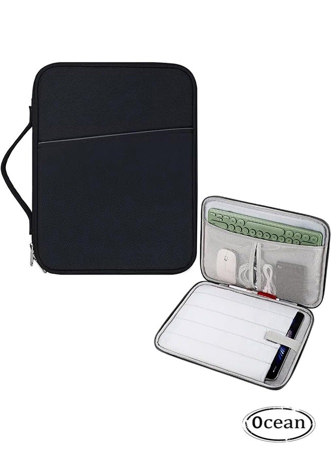 جي أس 10-8-11 منظّم حقيبة سفر الآي باد، لوح واقي مبطّن يحمل حقيبة كُكم، حقيبة لوحية، مناسبة للوحة حتى 11 بوصة أو أجهزة أخرى، أسود - Image 1