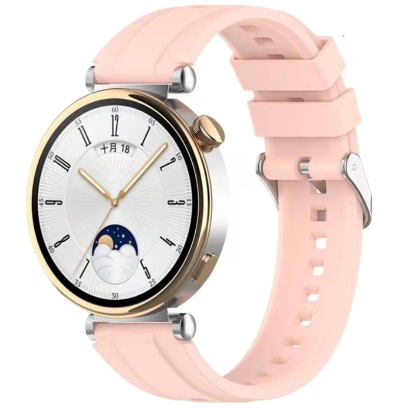 NESLIN Soft Silicone Loop Band Compatible with Huawei Watch GT5 2024/GT4 41mm, Breathable 18mm No Gap Strap for Women Men - Image 2