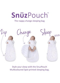 Snuz Pouch Sleeping Bag Fir Infant And Baby Clever Nappy Change Zip 100% Cotton For Temperatures If 21 - 23 Celsius Suitable From 0 To 6 Months Colourmulti Maximum Baby Length 68 Cm  - Image 5