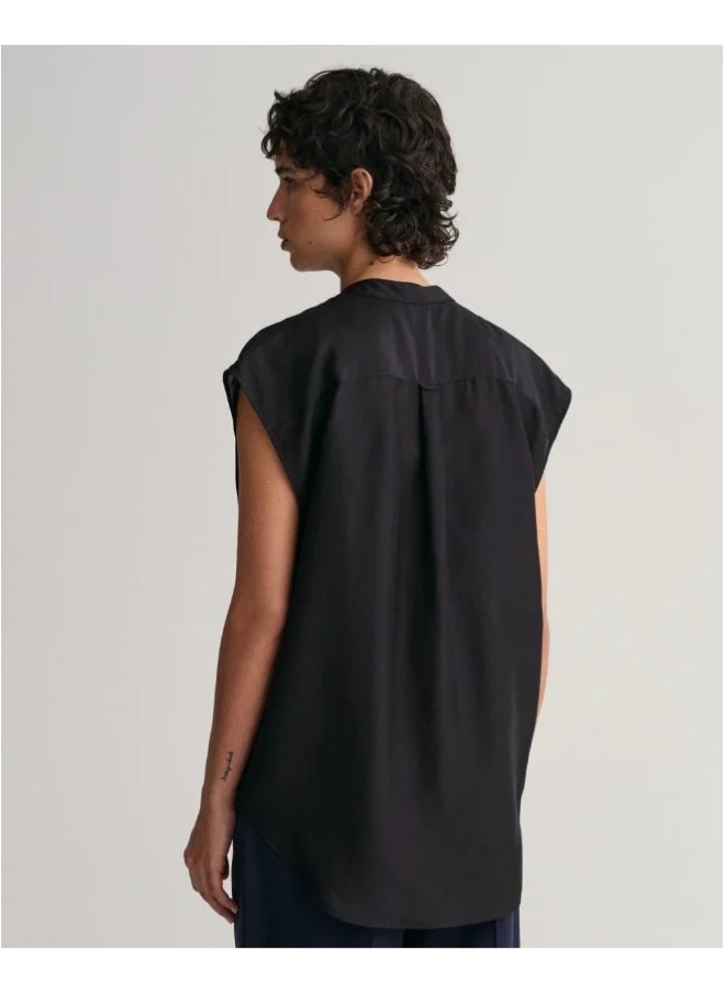 غانت Gant Stand Collar Sleeveless Blouse