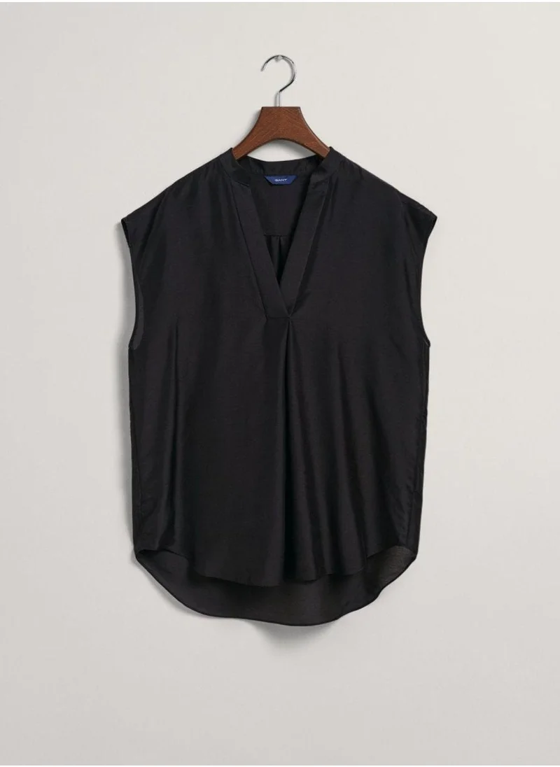 GANT Gant Stand Collar Sleeveless Blouse
