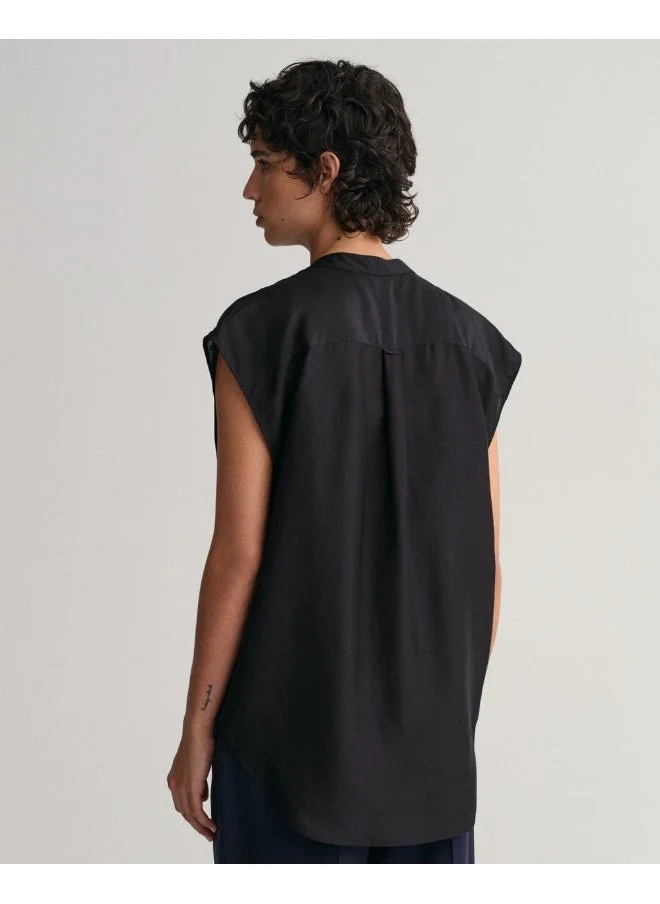GANT Gant Stand Collar Sleeveless Blouse