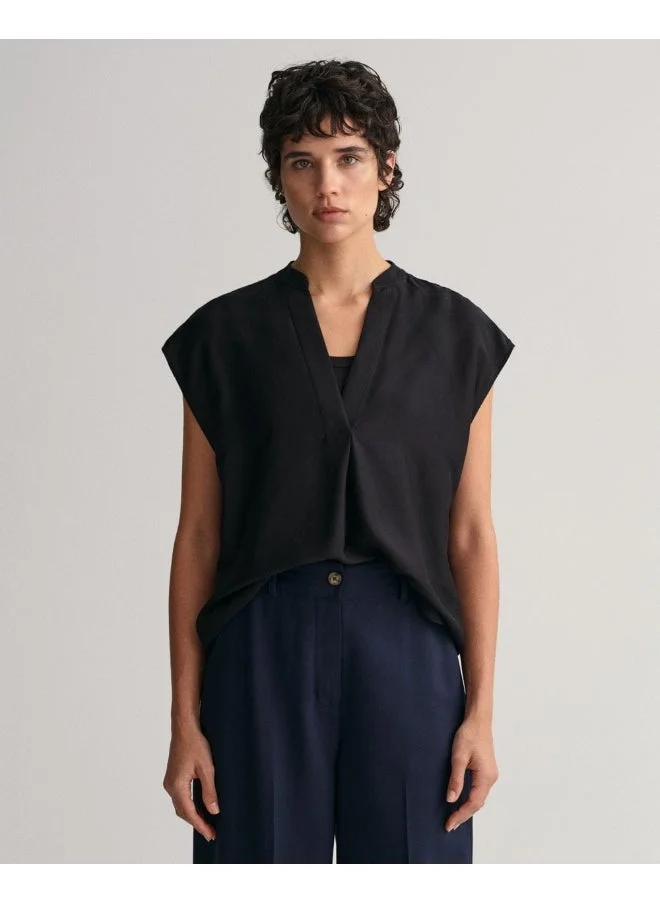 GANT Gant Stand Collar Sleeveless Blouse