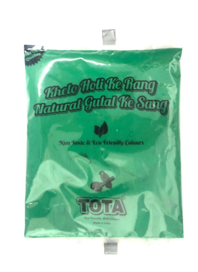 TOTA Pack of 10 Tota Holi colour and Gulal green colour for Holi party 80 g each  - Image 2