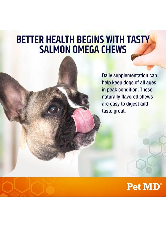 بيت إم دي قطع سمك السلمون أوميجا من بيت إم دي للكلاب - مكمل غذائي للجلد والفراء مع أوميجا 3 و6 للكلاب بالإضافة إلى حمض الدوكوساهيكسانويك وحمض إيكوسابنتينويك - يعزز تخفيف الحساسية وجفاف الجلد - 60 قرصًا - Image 5