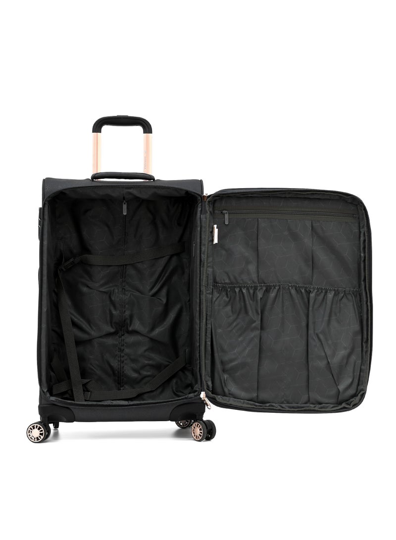 Sonada 3-Piece Softside Luggage Set with 360° Spinner Wheels - Lightweight Trolley Suitcases (20" Carry-On, 24", 28") - Image 3