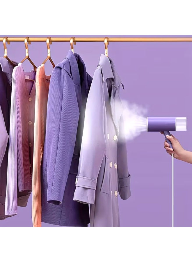مكواة بخار صغيرة، مكواة بخار محمولة، ماكينة كي يدوية، (800 واط، تسخين سريع خلال 10 ثوانٍ، خزان ماء سعة 130 مل، قابلة للطي)، مكواة بخار معلقة صغيرة الحجم للاستخدام المنزلي - بنفسجي - Image 4