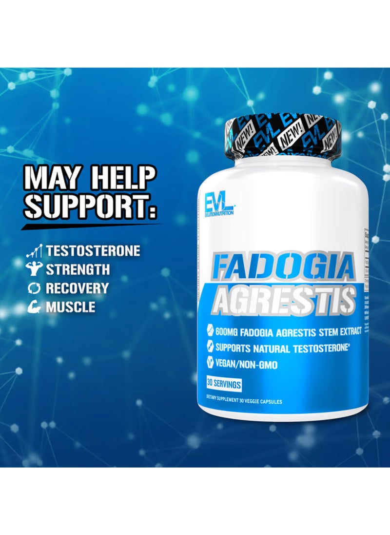 EVLUTION NUTRITION Fadogia Agrestis 600 mg 30 Veggie Capsules  - Image 3