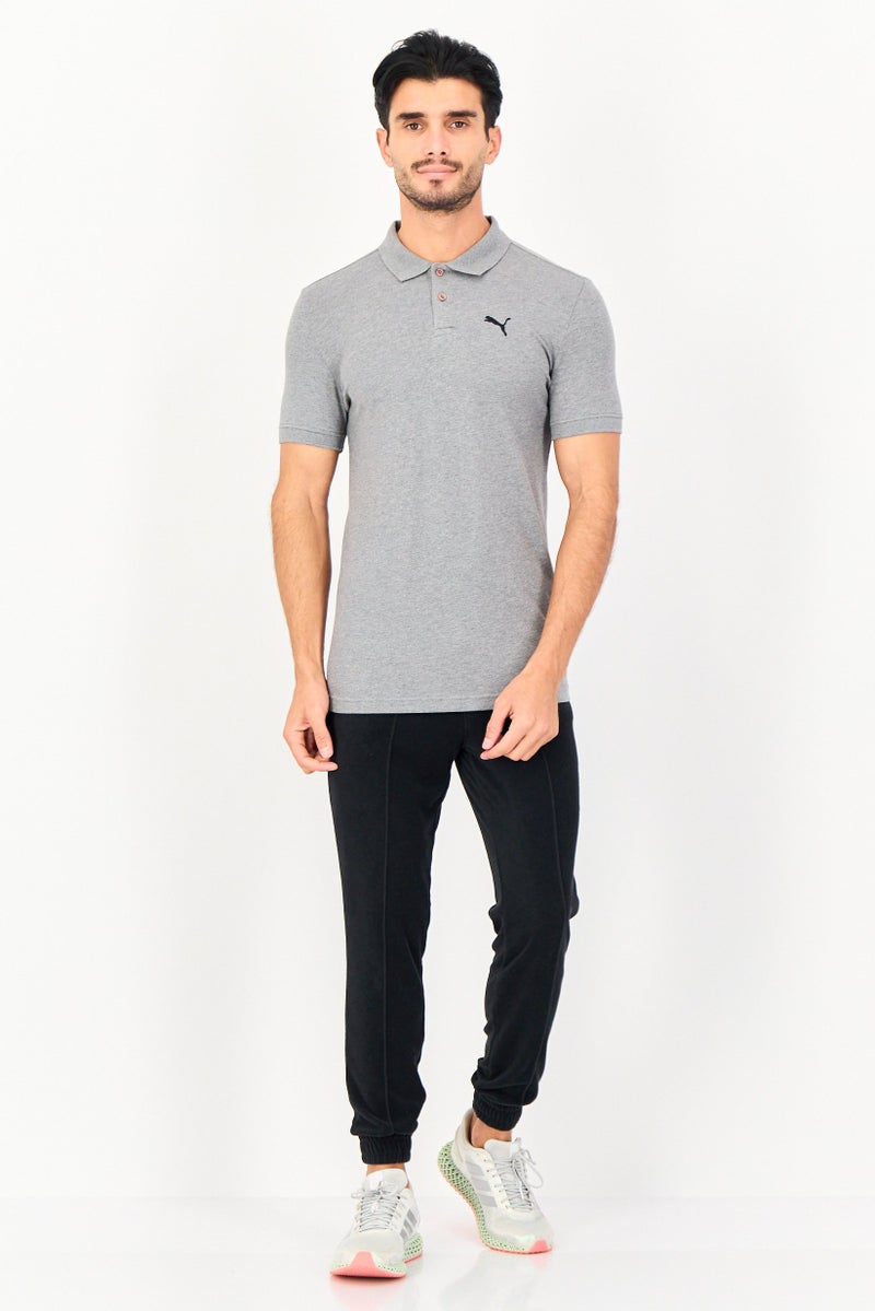 PUMA Men Slim Fit Short Sleeve Embroidered Logo Outdoor Polo Shirt, Grey - Image 2