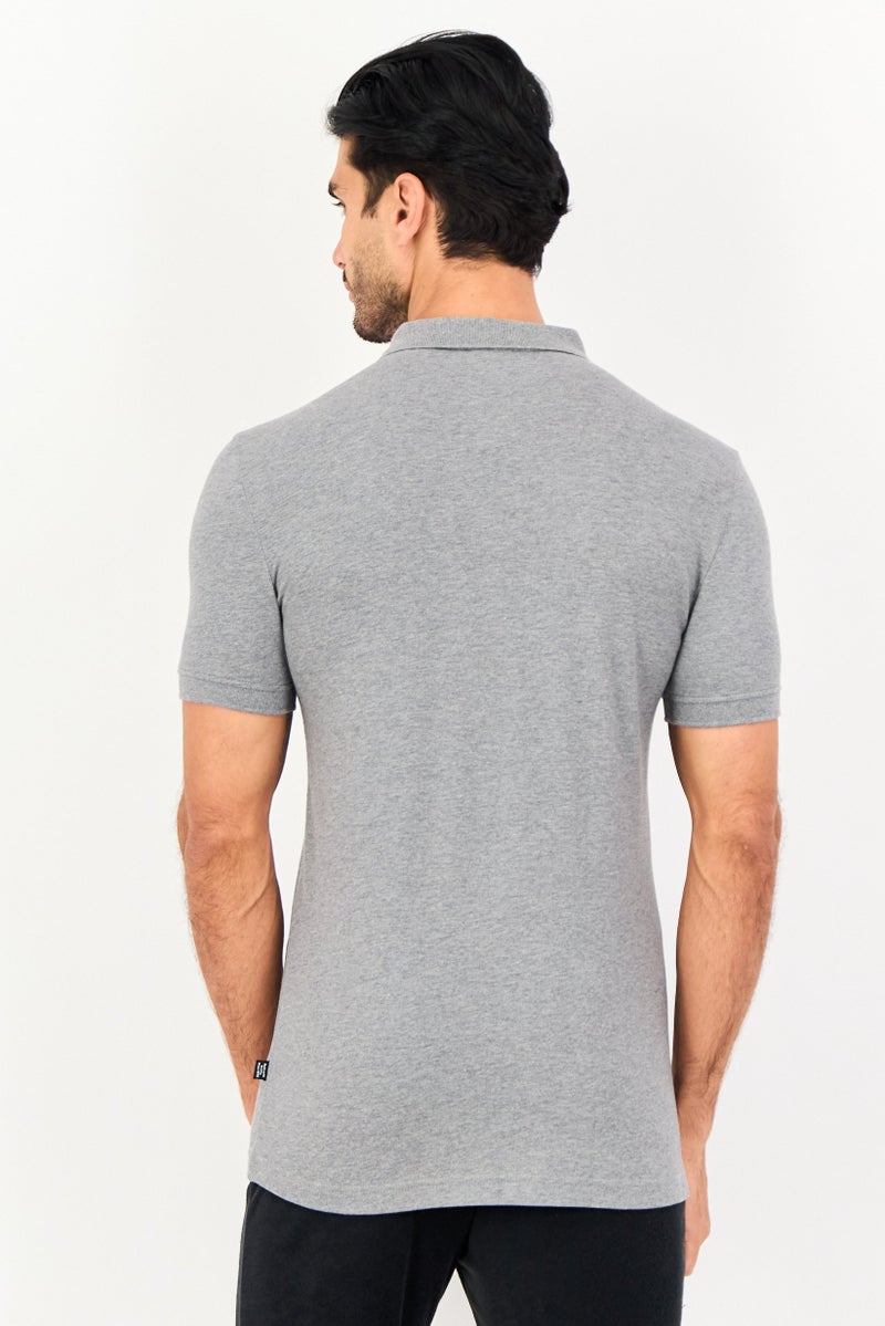 PUMA Men Slim Fit Short Sleeve Embroidered Logo Outdoor Polo Shirt, Grey - Image 4