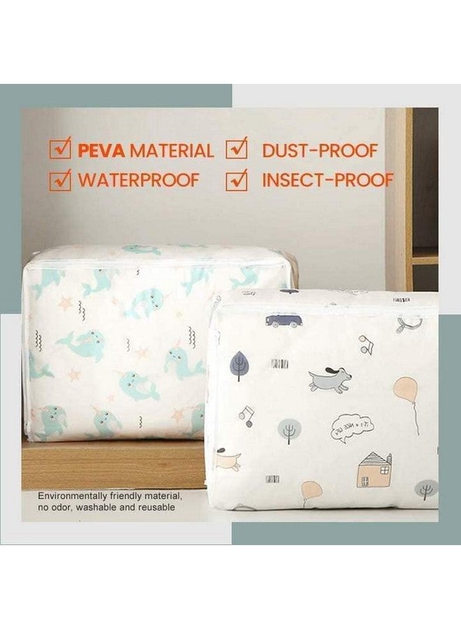 CABLE GALLERY CABLE GALLERY Dust Proof Blanket Storage Organizer, Moisture Proof Mildew Proof Quilt Storage Bags, for Storing Quilts Coats, Jackets Home Use Pillows, Blankets (3)  - Image 4