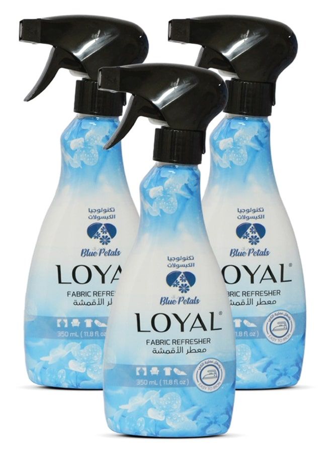 لويال معطر أقمشة لويال ٣ × ٣٥٠ مل بتلات زرقاء - Image 1