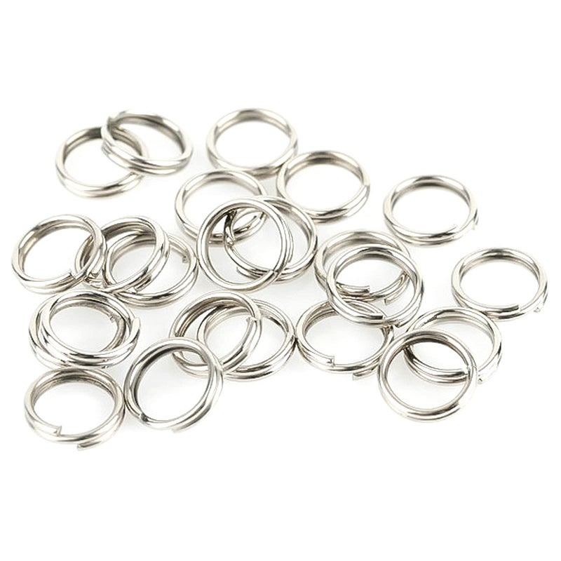 SAUTOP 500pcs 6mm Double Loop Jump Rings Split Rings HighStrength Carbon Steel Key Chain Rings Connector for Jewelry Making Findings