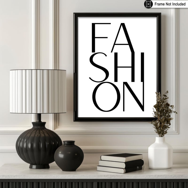 Poster Master Fashion Poster - Typography Print - Trendy Wall Art - Modern Art - Gift for Men, Women & Fashionista - Minimal Wall Decor for Living Room, Bedroom or Office - 8x10 UNFRAMED Wall Art - Image 3