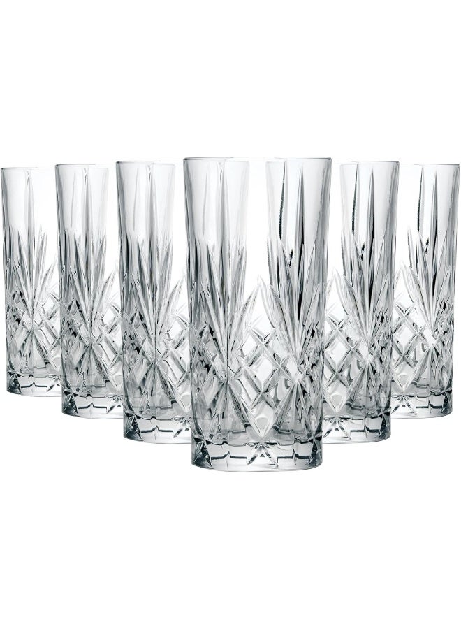 RCR 25766020006 Melodia Crystal Hi-Ball Cocktail Water Tumblers Glasses, 350 ml, Set of 6 - Image 1