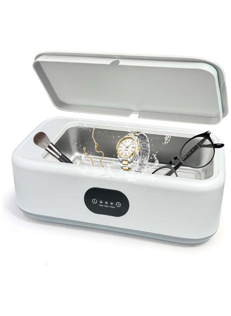 general Ultrasonic Jewellery Cleaner, 640ML Ultrasonic Cleaner with Stainless Steel Tank & 3 Setting Timer, Jewelry Cleaning Machine for Glasses Earrings Necklace Ring Watch - Image 3
