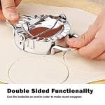MYPS Dumpling Maker Stainless Steel Kitchen Dumpling Maker for Momos Ghughra Mould Gujiya Dough Press Wrapper Dough Cutter - Image 3