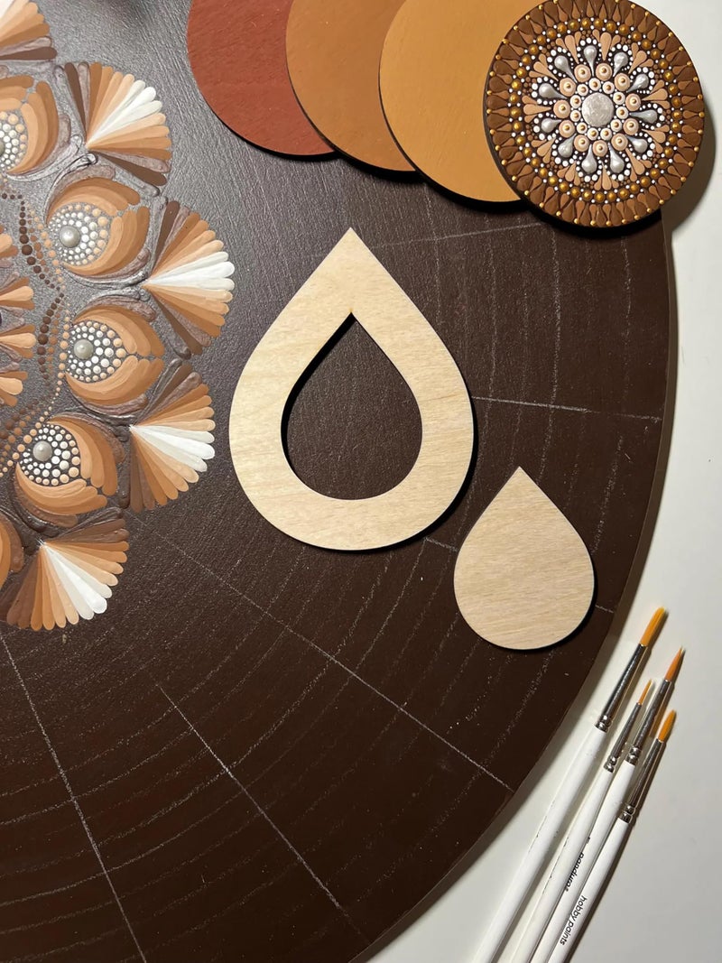 Cliths 28 Pcs Stencil Set for Drawing Mandala Art Supplies with Wooden Shapes, Dot Art Tools & Geometric Patterns Tracing Set - Image 2